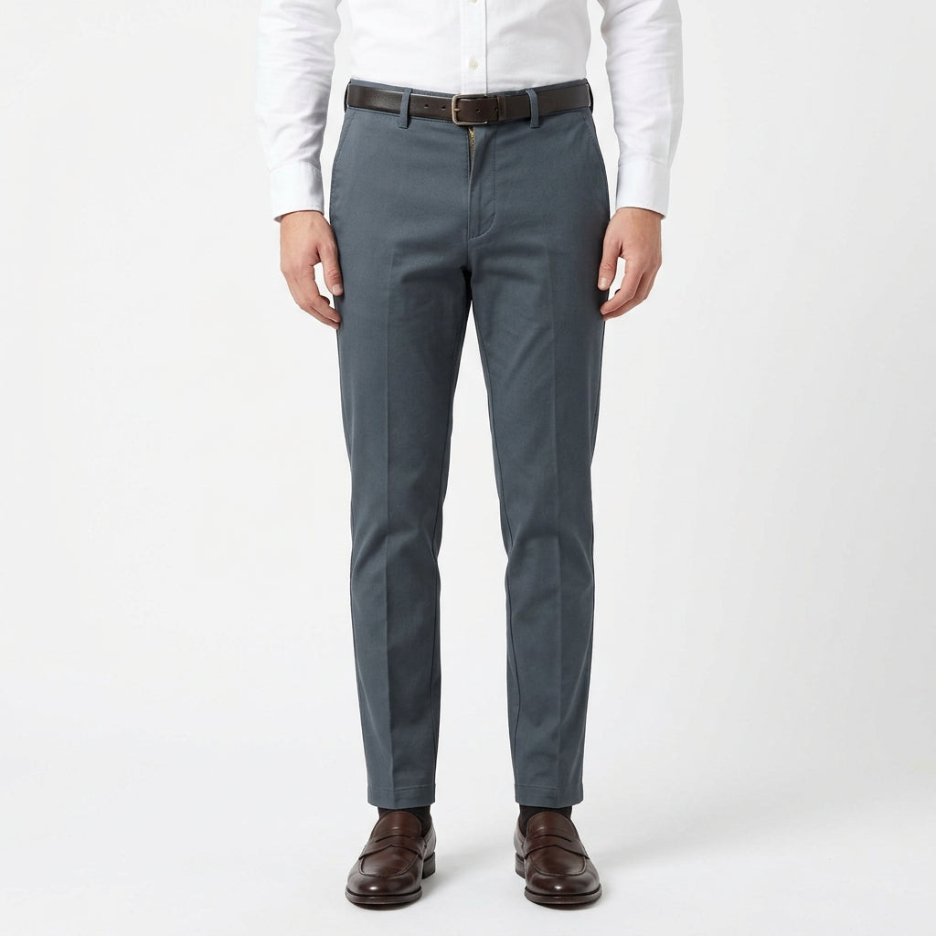 Slate Tailored Chinos - Slate Grey