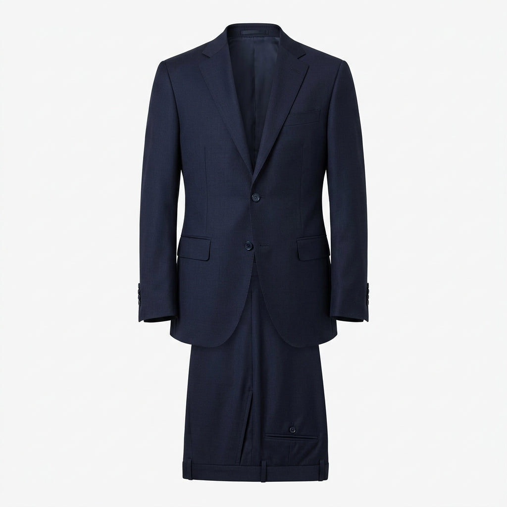 Sovereign Wool Suit - Navy