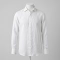 Carrara Linen Spread Collar - White