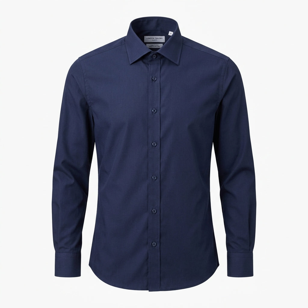 Midnight Poplin Dress Shirt - Navy