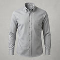 Sterling Herringbone Button-Down - Silver Grey