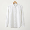 Riviera Band Collar Shirt - White