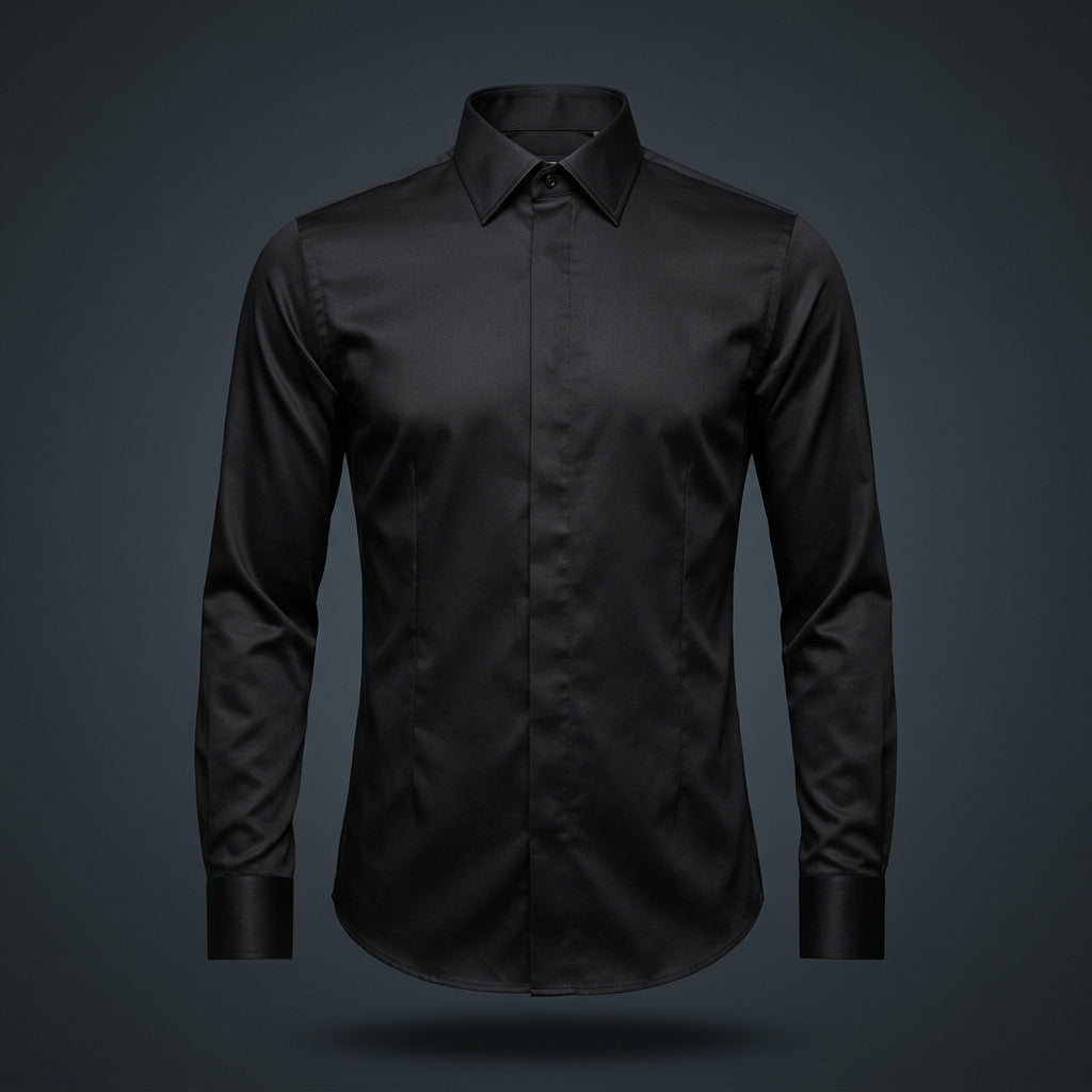 Onyx Stretch Sateen - Black
