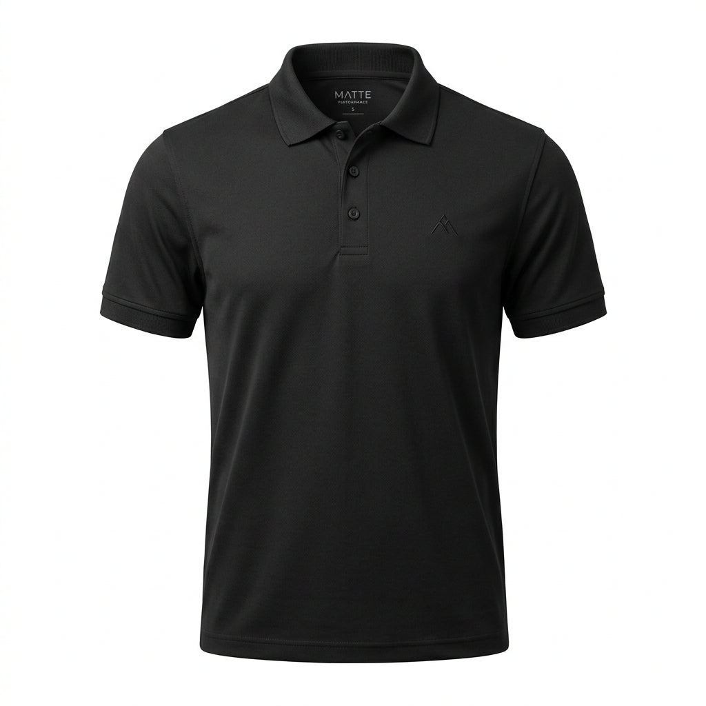 Matte Tech Polo - Black