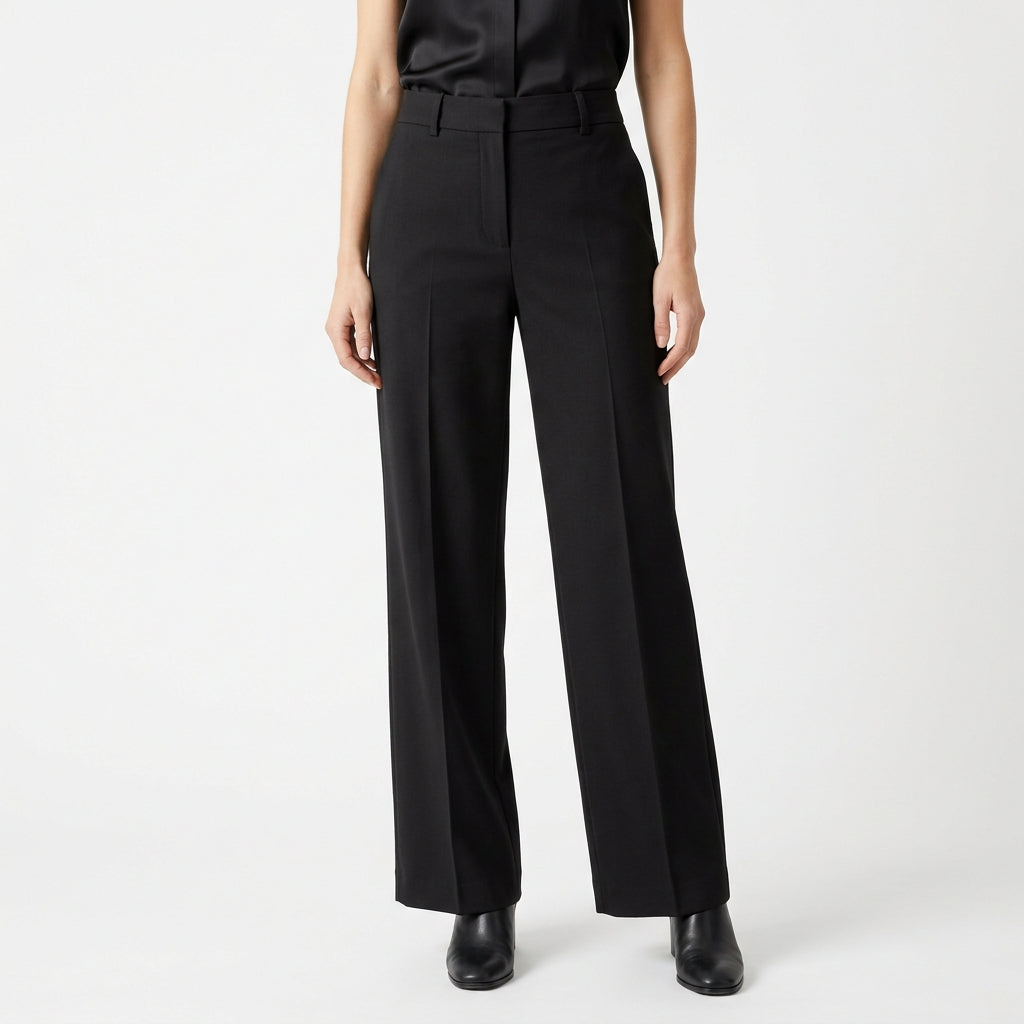 Silhouette High-Rise Trousers - Black