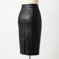 Pencil Leather-Look Skirt - Black