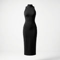Onyx Sculptural Bodycon Dress - Black