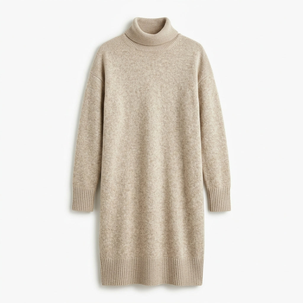 Parisian Knit Sweater Dress - Oatmeal