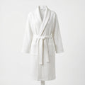 Cocoon Waffle-Knit Robe - White