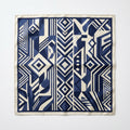 Indigo Signature Silk Scarf - Indigo/Ivory