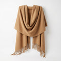 Twilight Wool-Blend Wrap - Camel