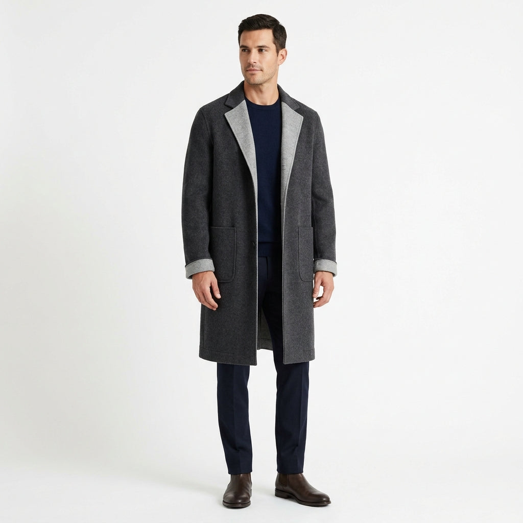 Metropolitan Wool Overcoat - Charcoal