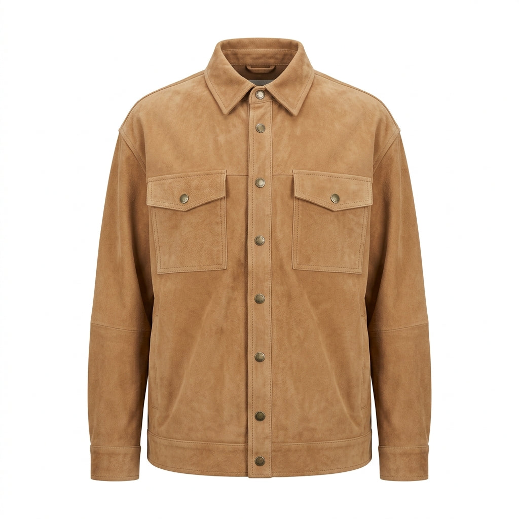Dune Suede Shacket - Tan