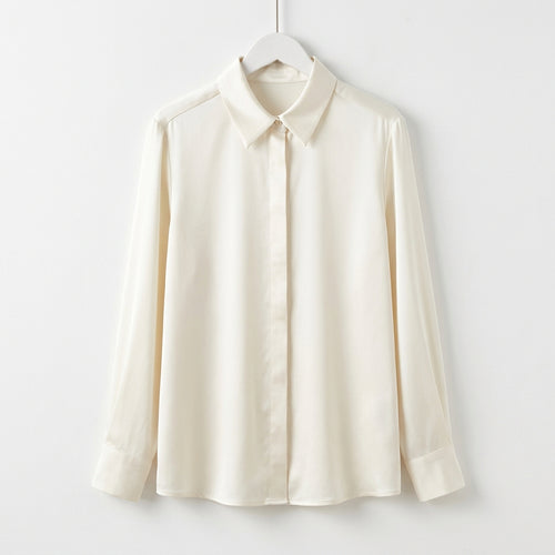 Atelier Silk Button-Up Blouse - Ivory