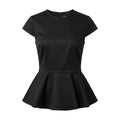 Zenith Structured Peplum Top - Black