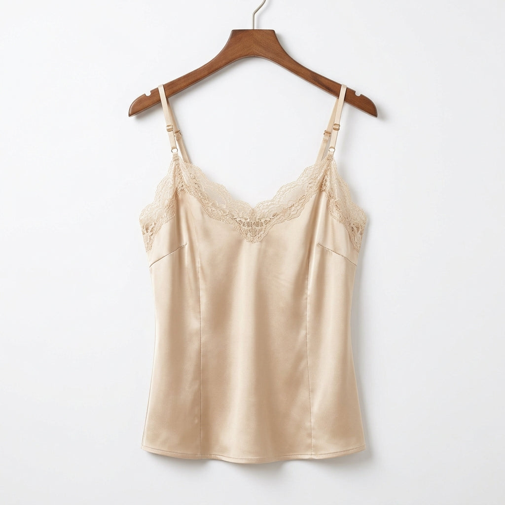 Lustre Satin Camisole - Champagne
