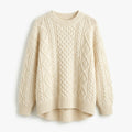 Nordic Cable-Knit Pullover - Ivory