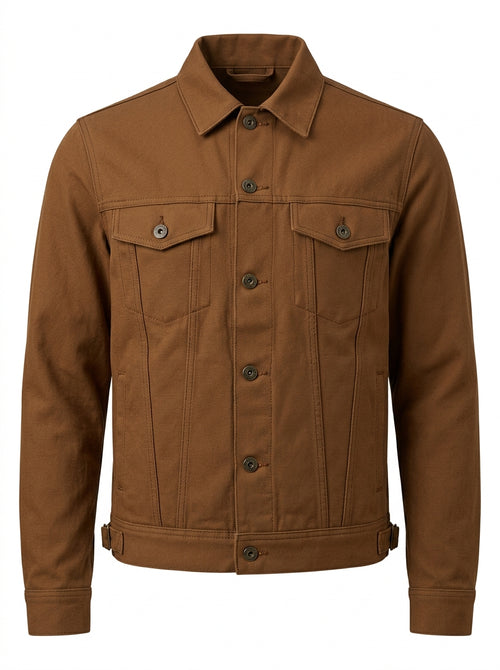 Charcoal Ashford Heritage Trucker Jacket packshot product photo