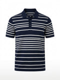 White Atlantic Breton Stripe Polo packshot product photo