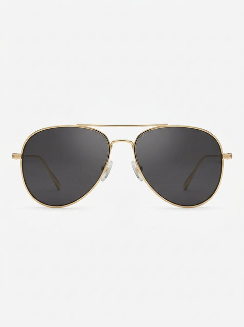 Black Aurelian Ridge Aviator Sunglasses packshot product photo