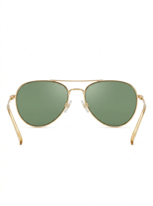 Gold Auric Slim Aviator Sunglasses packshot product photo