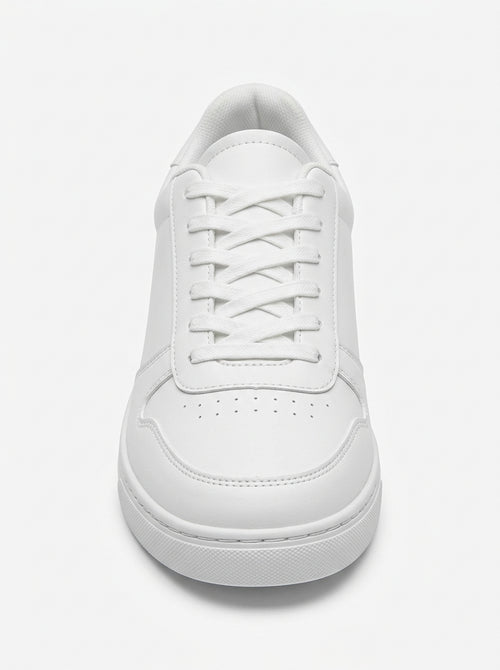 White Averra Courtline Leather Sneaker packshot product photo