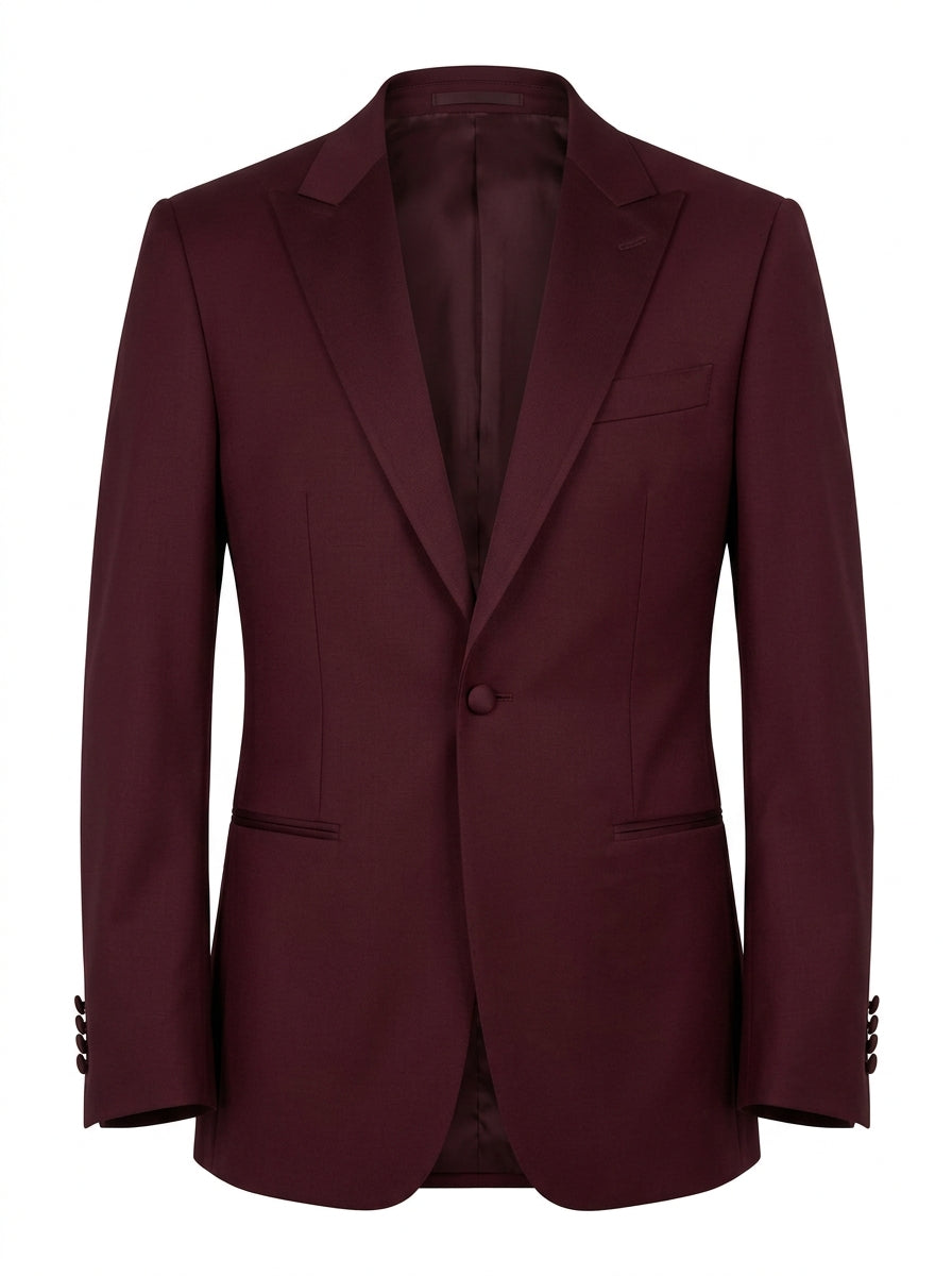 Burgundy Bordeaux Crest Evening Blazer packshot product photo
