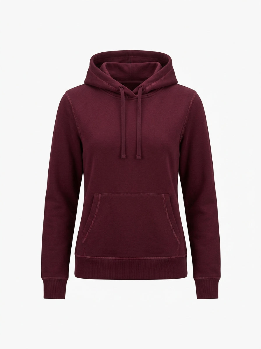 Burgundy Bordeaux Heritage Stitch Hoodie packshot product photo
