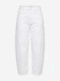 Navy Cloudline Cropped Barrel Jeans packshot product photo