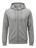 Gray Harbor Heather Zip Hoodie packshot product photo