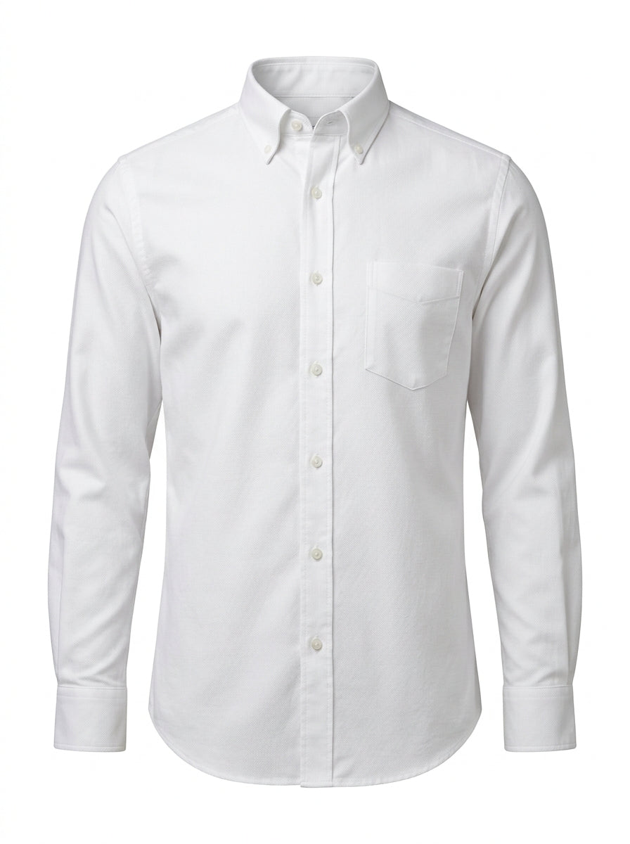 White Harbor Oxford Button-Down Shirt packshot product photo