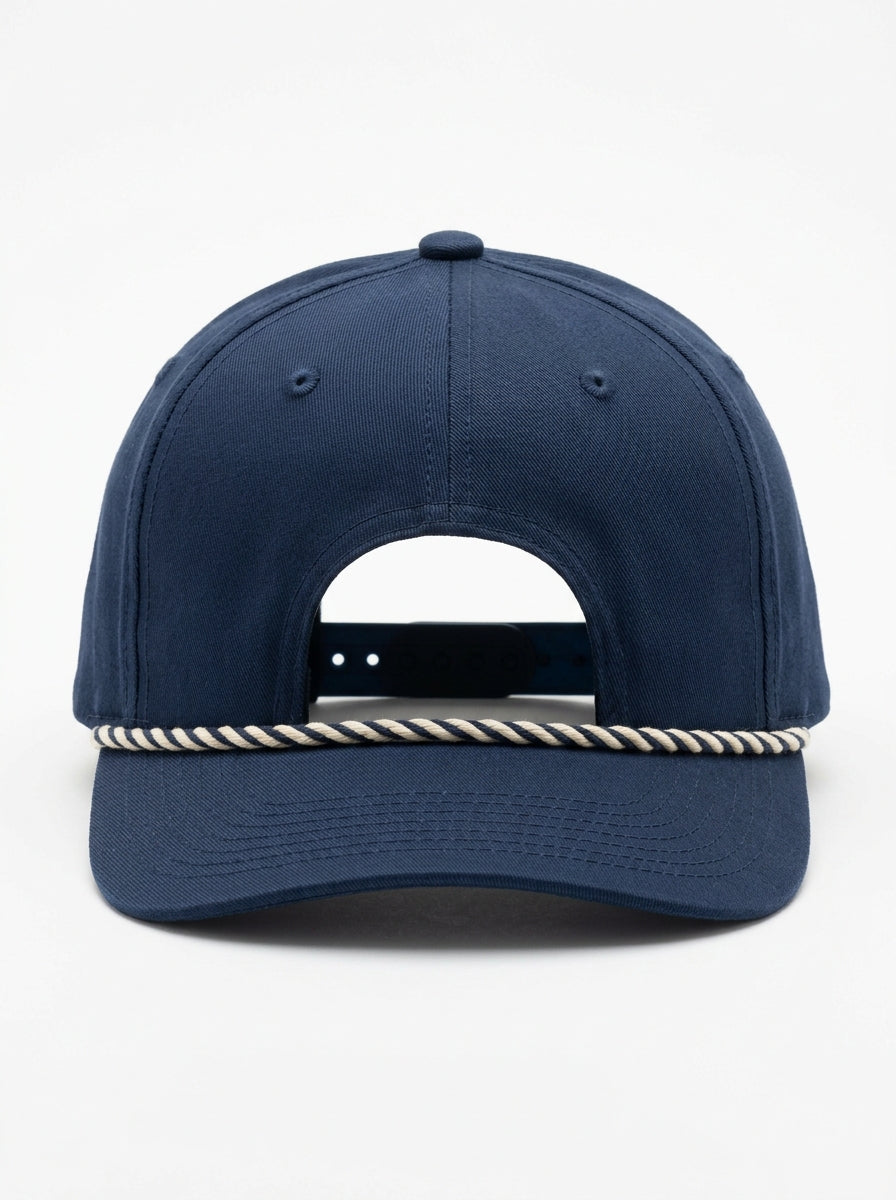 Navy Harbor Rope Brim Cap packshot product photo