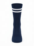 White Harbor Stripe Crew Sock packshot product photo