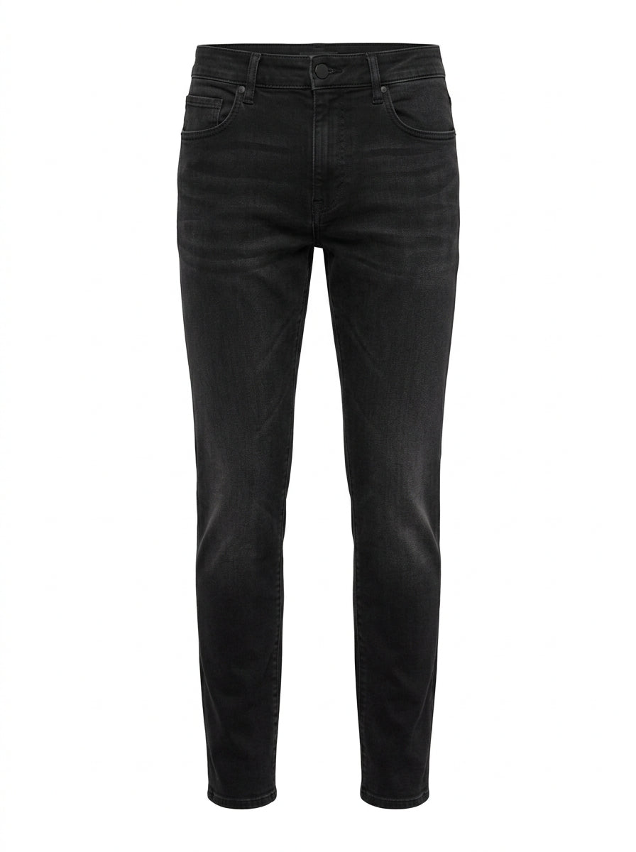 Black Harbor Tapered Black Jeans packshot product photo