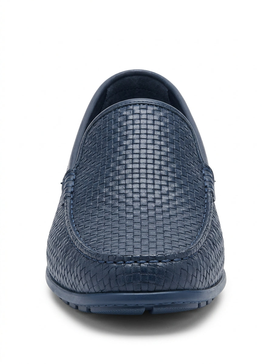 Navy Harbor Weave Slip Loafer packshot product photo