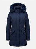 Navy Harborline Faux Fur Trim Parka packshot product photo