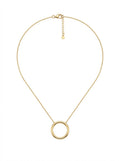 Gold Luna Halo Pendant Necklace packshot product photo