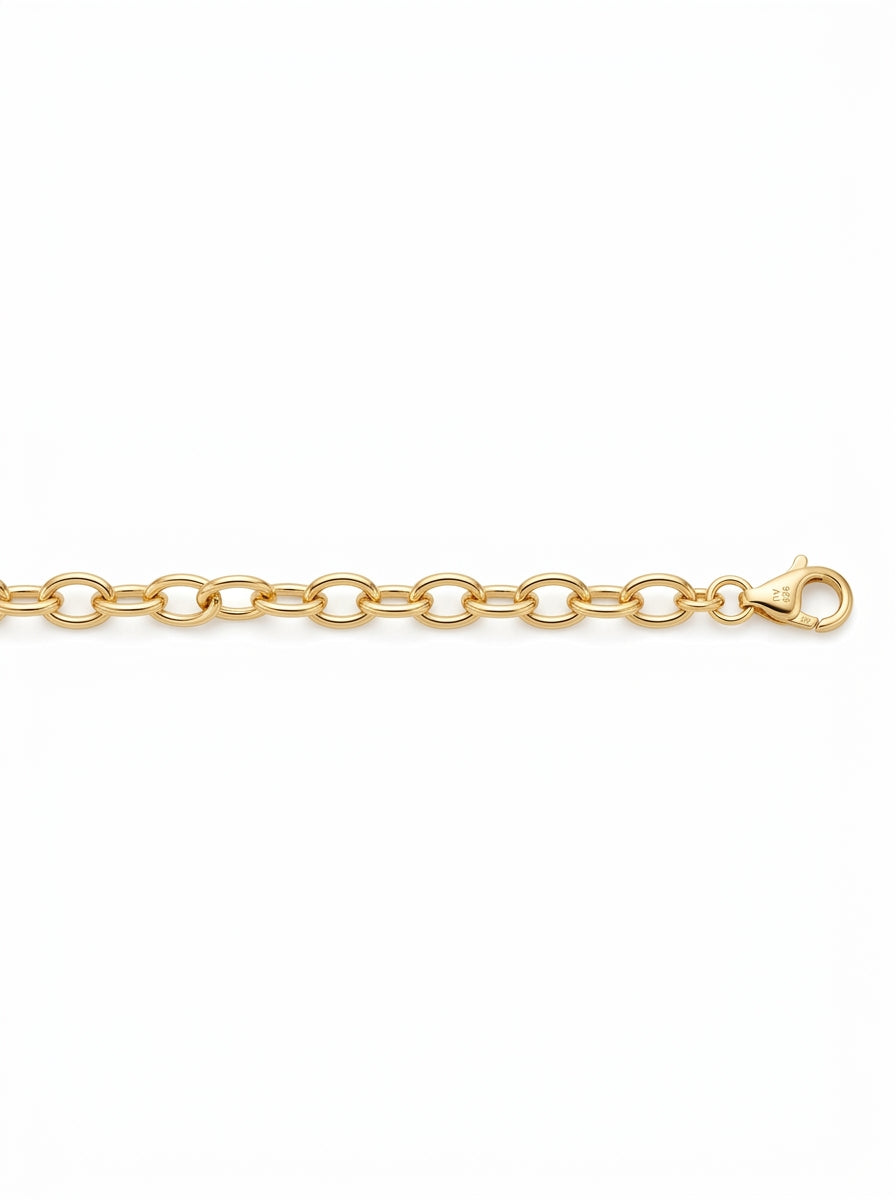 Gold Luna Link Womens Bracelet packshot product photo