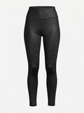 Black Luxe Shine Moto Legging packshot product photo