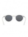 White Marina Retro Round Sunglasses packshot product photo