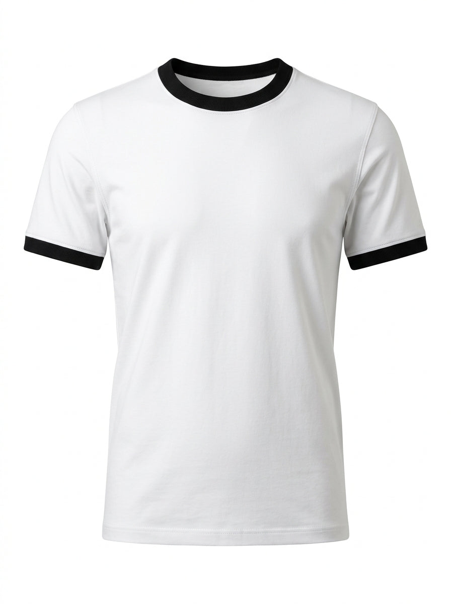Olive Metro Contrast Ringer Tee packshot product photo