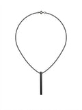 Silver Midnight Bar Drop Necklace packshot product photo