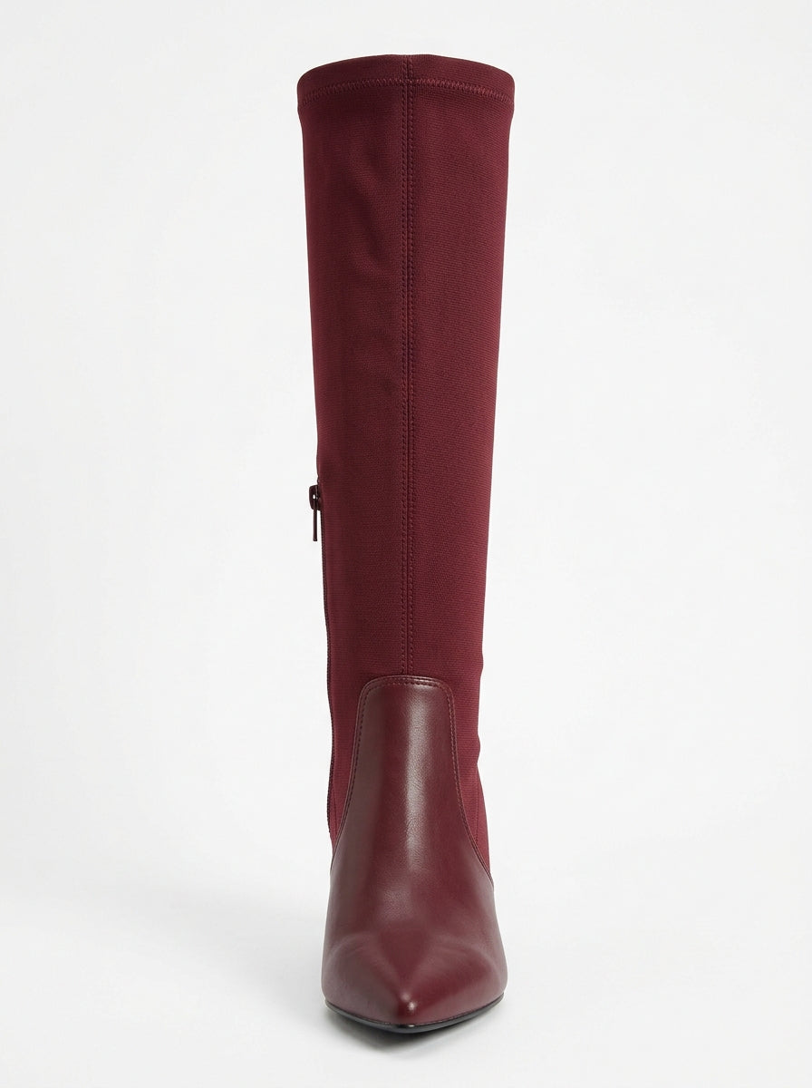 Burgundy Nocturne Stretch Knee-High Boot packshot product photo