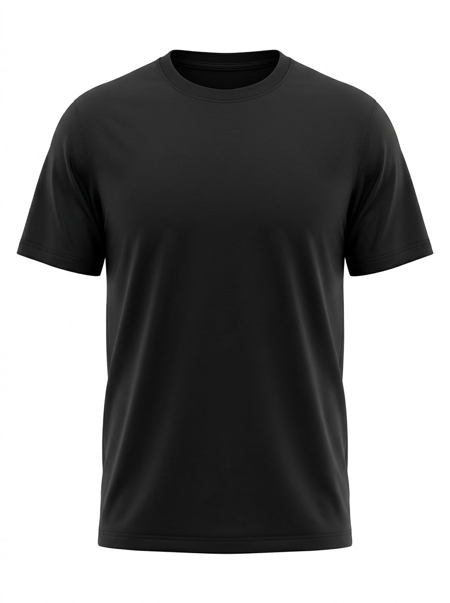 Black Northline Essential Crew Tee packshot product photo