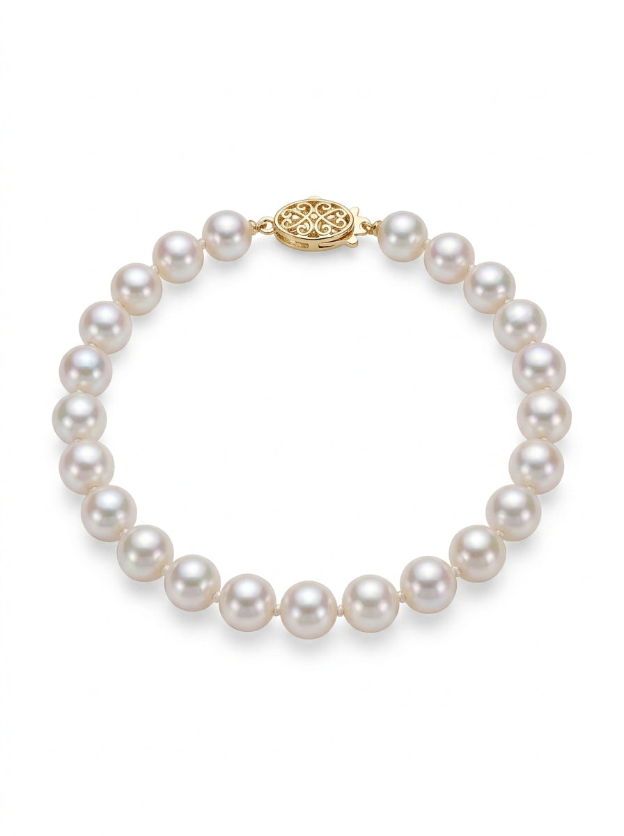 Rose Gold Pearl Whisper Womens Bracelet packshot product photo