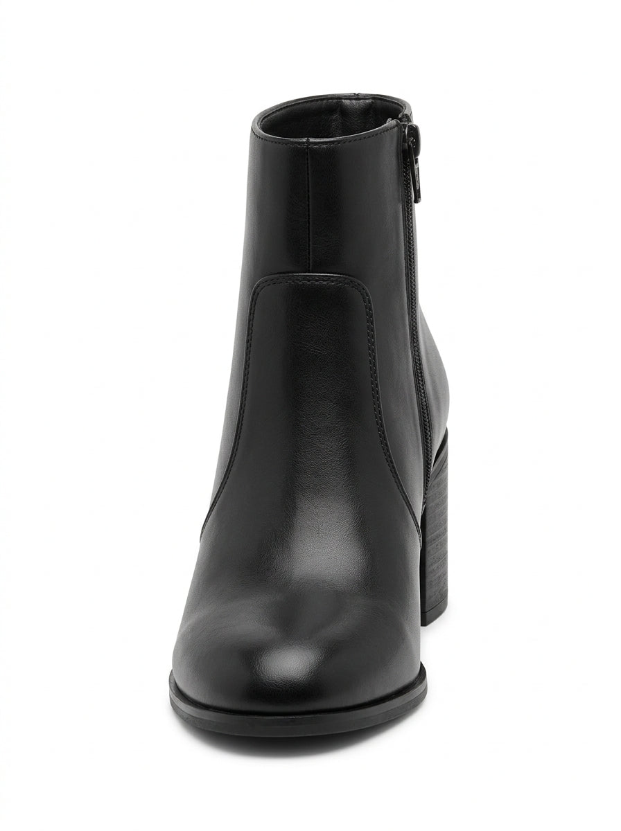 Black Ridgeway Block-Heel Ankle Boot packshot product photo