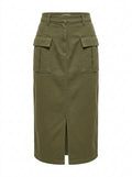 Burgundy Rowan Utility Pocket Skirt packshot product photo