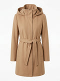 Camel Sandridge Belted Wool-Blend Parka packshot product photo