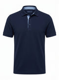 Red Seabrook Chambray Trim Polo packshot product photo