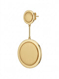 Crystal Solstice Gold Disc Dangle Earrings packshot product photo